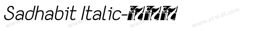 Sadhabit Italic字体转换